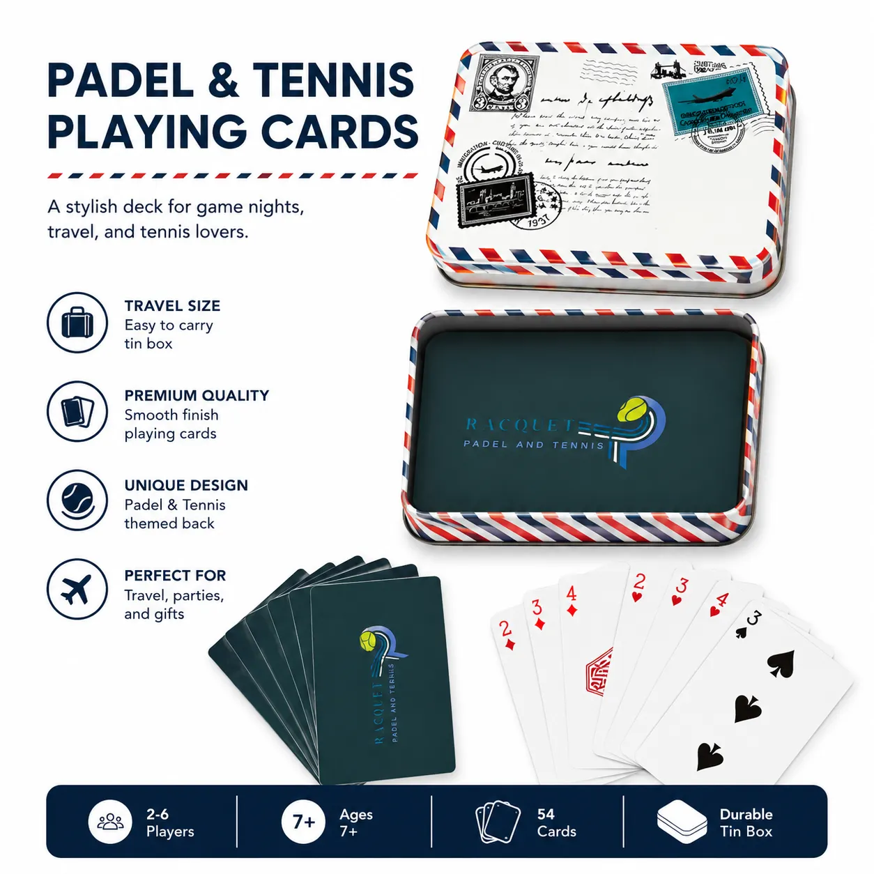 RACQED Padel & Tennis Playing Cards
