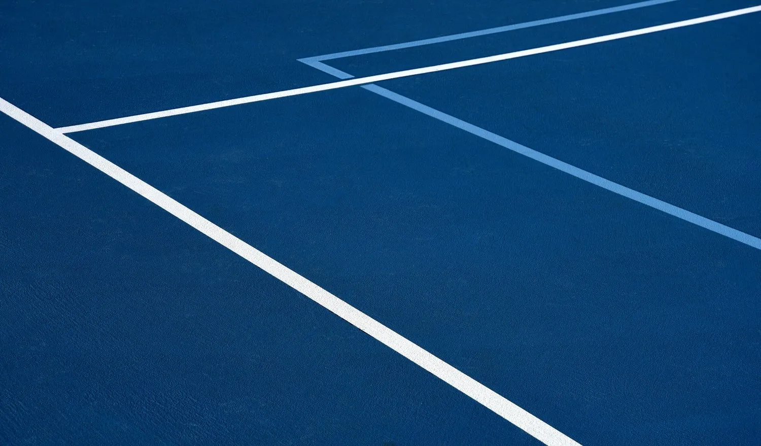 Lines on a blue padel court